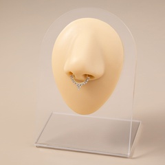 INS Europa y América ornamento cruzado cristal Popular diamante anillo de nariz tachuelas de la nariz dorada flor diamante punción anillo de la nariz accesorios para mujer