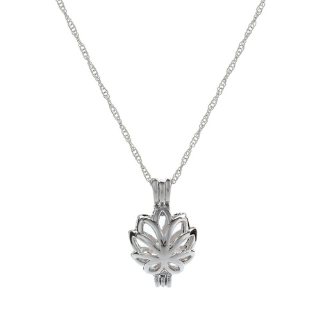 bijoux fantaisie collier pendentif lotus cage de perles simple NHDB439787's discount tags