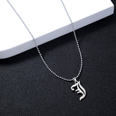 stainless steel gothic letter J jewelry hip hop letter pendant necklace  NHDB439790's discount tags
