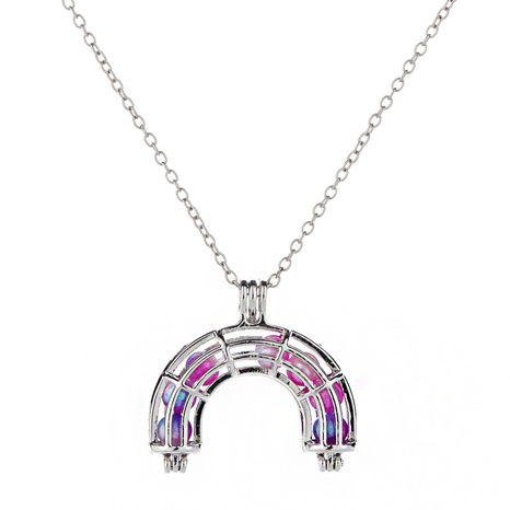 Mode nouvelle couleur perle cage arc-en-ciel pont bricolage pendentif collier bijoux populaires NHDB439803's discount tags