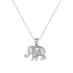 nouveaux produits accessoires créatif bricolage perle cage éléphant pendentif rétro collier en gros