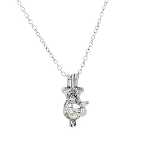 Europäischer und amerikanischer Schmuck heiß verkaufte Halskette weiblich Nischen design Halskette Perlen käfig hanhan Bär Anhänger Schmuck weiblich's discount tags