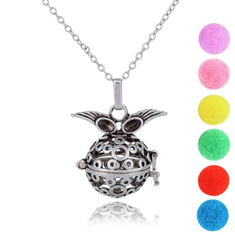 DIY Hollow Metal Angel Aromatherapy Copper Necklace Retro Perfume Distributor Sweater Chain Jewelry NHDB439875's discount tags