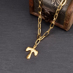 retro simple fashion cross pendant necklace titanium steel clavicle chain