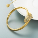 personality exaggerated retro serpentine leopard bracelet copperplated real gold microinlaid zircon braceletpicture10