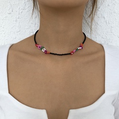 Ethnic Geometric Necklace Rice Beads Beaded Necklace Retro Simple Fashion Necklace