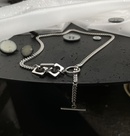 titanium steel OT buckle necklace titanium steel splicing elements short clavicle chainpicture10
