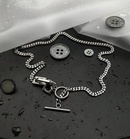 titanium steel OT buckle necklace titanium steel splicing elements short clavicle chainpicture11