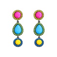 fashion alloy diamond earrings long retro court temperament candy color resin earringspicture14