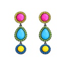 fashion alloy diamond earrings long retro court temperament candy color resin earringspicture10