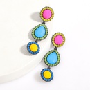 fashion alloy diamond earrings long retro court temperament candy color resin earringspicture13
