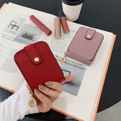 Korean fashion ladies wallet buckle zipper card position palm print lipstick coin purse