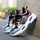 Winter new girls sports shoes laser illusion gradient leather light casual female baby shoespicture22