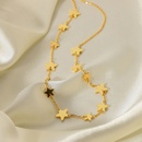 collier en acier inoxydable plaqu or 18 carats toile  cinq branches collier de bijoux faits  la main en grospicture11