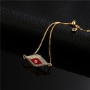 European and American fight color dripping oil copper microinlaid zircon devils eye adjustable jewelry braceletpicture13