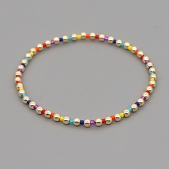 Bracelet de couleur de style bohème Perles Miyuki Bracelet japonais de perles d'or Bracelet empilable européen et américain