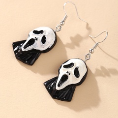 Halloween ear accessories ghost skull exaggerated creativity funny personality earrings ear hook