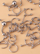 Stainless Steel Labret Nose Ring 60 Sets Amazon Sales Accessories Nose Stud Piercing Jewelry Europe and America Cross Border Supplypicture8