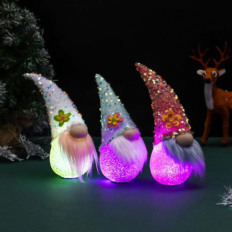 New Luminous Faceless Doll Ornaments Santa Claus Illuminated Easter Window Decorations Wholesale NHGAL441359's discount tags