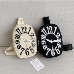 fashion personality clock shape large-capacity one-shoulder messenger bag