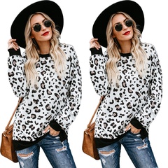 Autumn new fashion casual leopard print long-sleeved T-shirt