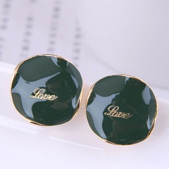 925 Silver Needle Korean Fashion Sweet Round Concise Female Earrings Wholesale