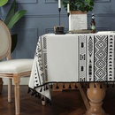 bohemian crown geometric black tassel rectangular table cloth western table coffee table cover clothpicture10