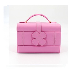 Leather High-Grade Clover Jewelry Storage Box Three-Layer Ring Earrings Ear Stud Necklace Bracelet Gift Jewelry Box