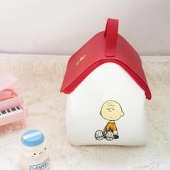 Japanese Magazine Appendix Same Style Snoopy Cartoon House Shape Storage Bag Large Capacity Wash Bag Cosmetic Bag Women