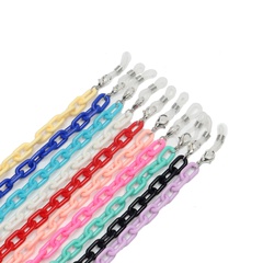 Acrylic glasses chain 9 colors candy color monochromatic multicolor concave shape creative glasses rope