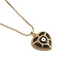 Copper zircon heartshaped pendant necklace retro evil eye necklace jewelrypicture20