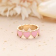 candy color love heart dripping ring creative peach heart ring crossborder simple dripping index ringpicture16