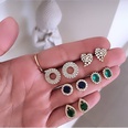 European and American Diamond Drop Round Oval Love Rhinestone Stud Earrings 5 Pairs Setpicture14