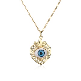 Aogu CrossBorder Supply Hot Sale in Europe and America Fruit Shape Blue Eyes Pendant Necklace Real Gold Plated Copper Necklacepicture12