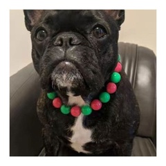 Europe and America Cross Border Christmas Beaded Pet Necklace Cute Dog Pet Necklace Accessories Small and Medium-Sized Dogs 22710