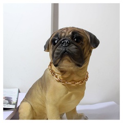 Pet Fashion Necklace French Fighting Dog Gold Chain Small and Medium-sized Dog Collar