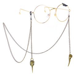 Europe and America punk bronze hollow beak handmade glasses chain accessories non-slip glasses rope