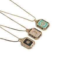 Außenhandel neuer Stil Kupfer vergoldete Gold Mond Halskette K Gold Schmuck Europäische und amerikanische grenz überschreitende Mode Damen Schlüsselbein Kette Halskette