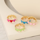 candy color love heart dripping ring creative peach heart ring crossborder simple dripping index ringpicture12