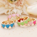candy color love heart dripping ring creative peach heart ring crossborder simple dripping index ringpicture13