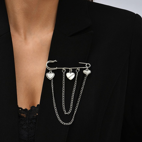 taille créative amour chaîne broche tendance long collier broche bijoux NHLA461164's discount tags