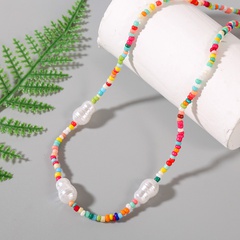 Bohemian Long Handmade Beaded Pearl Necklace European and American Ins Personal Influencer Trendy Woven Pendant Jewelry