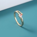 European and American crossborder jewelry fashion simple microinlaid pink zircon ring accessoriespicture9