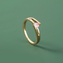 European and American crossborder jewelry fashion simple microinlaid pink zircon ring accessoriespicture13