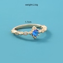 Korean Style Simple Special Interest Light Luxury Design Blue Ocean MicroInlaid Surface Shining Zircon Copper Ring Inspicture11
