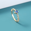 Korean Style Simple Special Interest Light Luxury Design Blue Ocean MicroInlaid Surface Shining Zircon Copper Ring Inspicture13