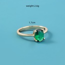 European and American new fourclaw emerald green tourmaline diamond ring microemerald zircon jewelrypicture10