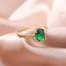 European and American new fourclaw emerald green tourmaline diamond ring microemerald zircon jewelrypicture13
