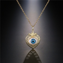 Aogu CrossBorder Supply Hot Sale in Europe and America Fruit Shape Blue Eyes Pendant Necklace Real Gold Plated Copper Necklacepicture7