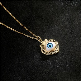 Aogu CrossBorder Supply Hot Sale in Europe and America Fruit Shape Blue Eyes Pendant Necklace Real Gold Plated Copper Necklacepicture8